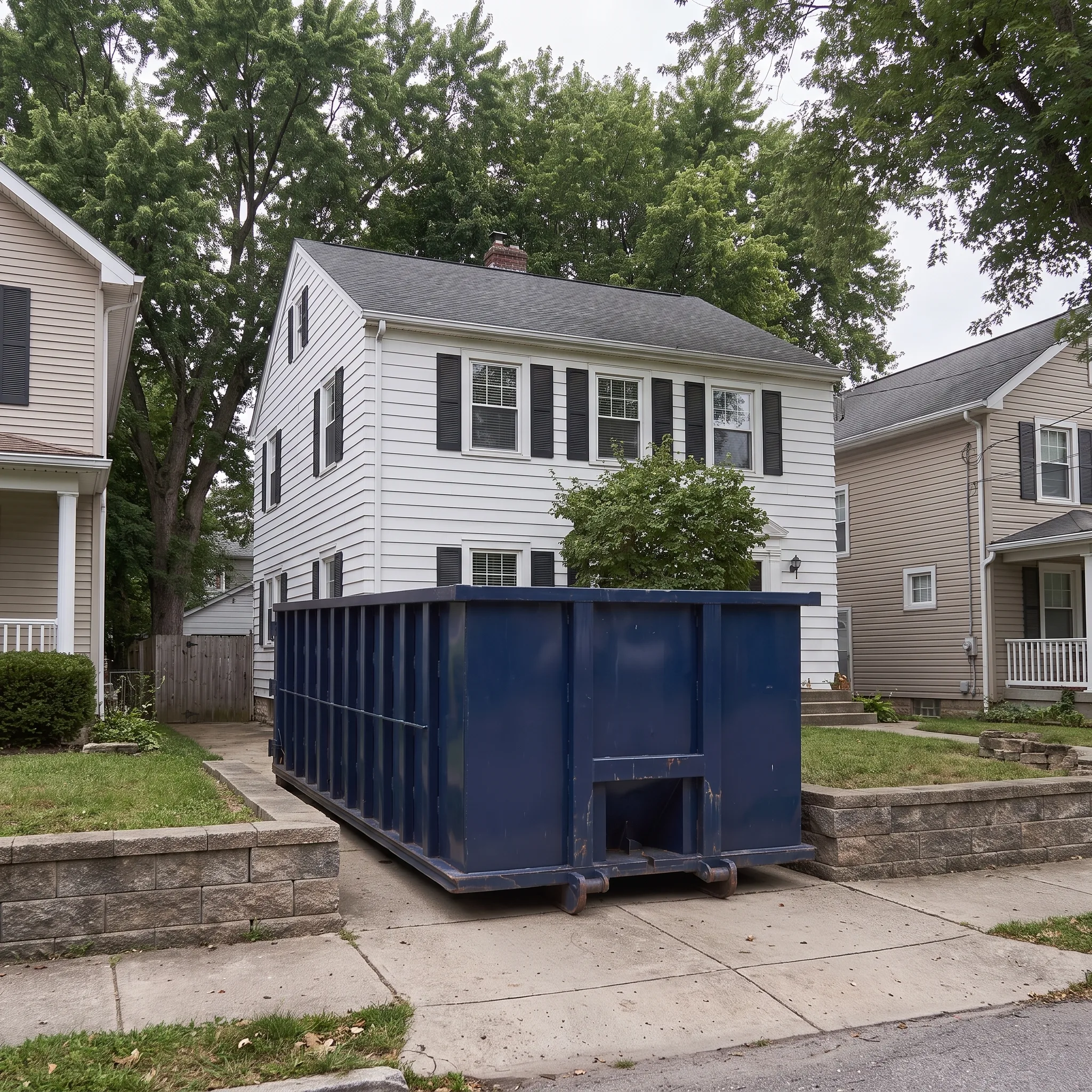 Dumpster on a Bernards, NJ job site